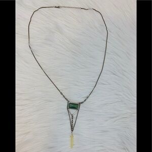 Maurices Silver chain Gem and Crystal Necklace